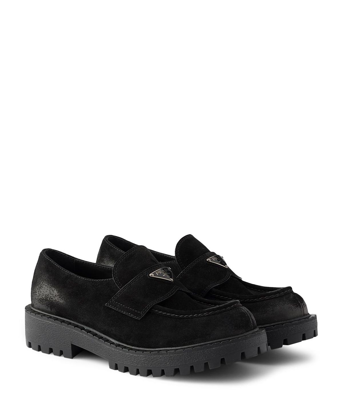 Prada Men's Aged Suede Loafers