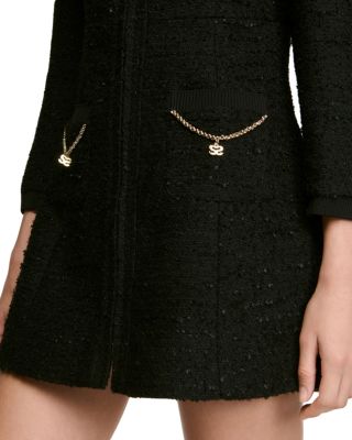 Axelle Tweed Chain Trim Mini Dress - thumbnail 3
