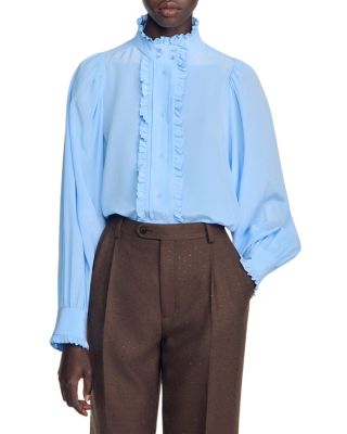Hortense Silk Ruffled Shirt