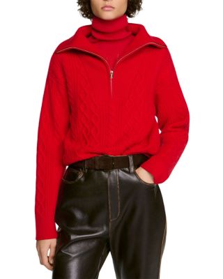 Arabella Wool Blend Half Zip Sweater