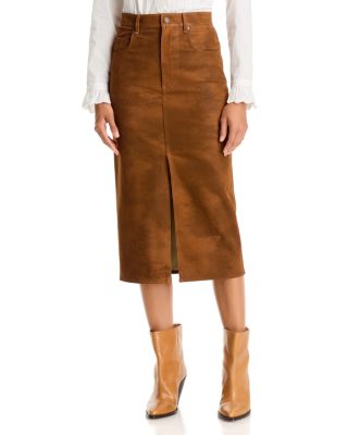 Bisane Faux Leather Skirt