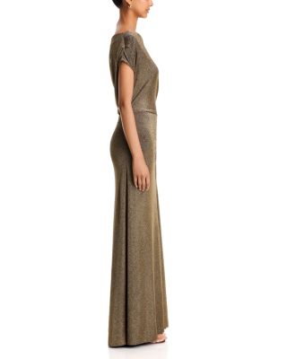 Metallic One Shoulder Dress - Exclusive - thumbnail 5