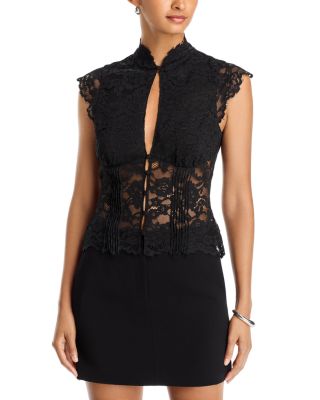 Ara Lace Keyhole Top