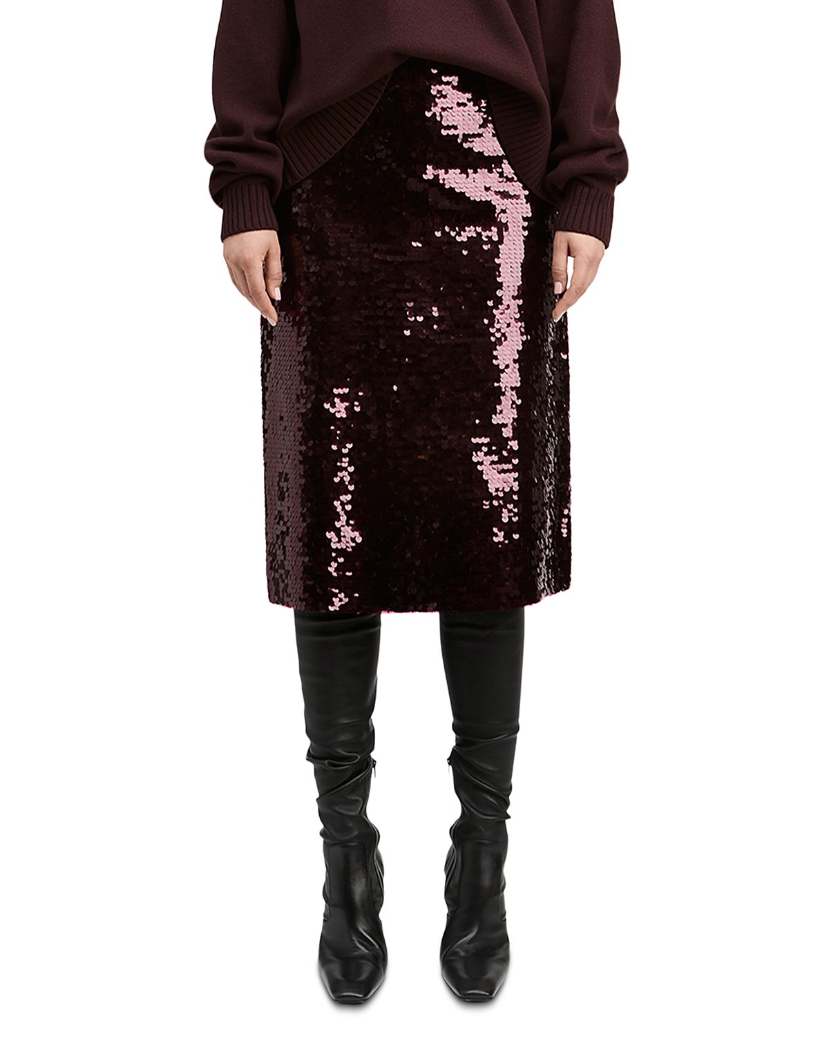 Derek Lam Benjamin Paillette Midi Pencil Skirt