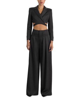 Leone Wool Stretch Wrap Blazer - thumbnail 2