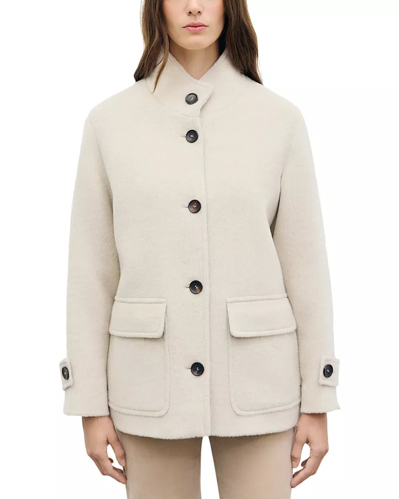 Gerard Darel Alay High Collar Flap Pocket Coat