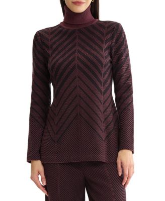 Cheveron Turtleneck Knit Tunic