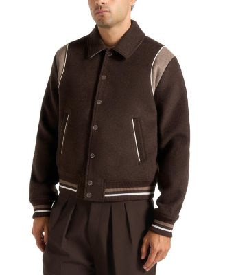 Nico Contrast Wool Varsity Jacket