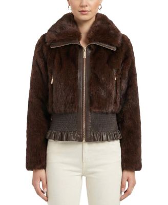 Faux Fur Sable Zip Jacket