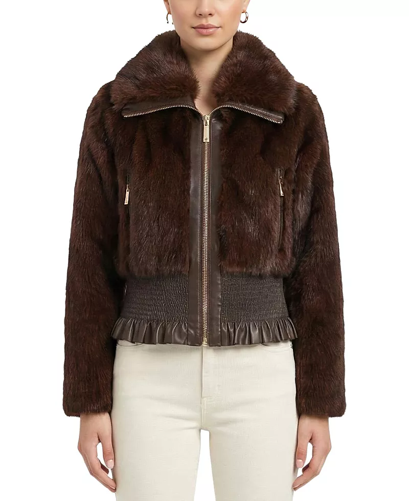 Lyla Grant Faux Fur Sable Zip Jacket