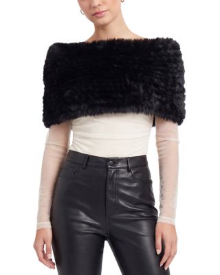 Lyla Grant Faux Fur Rex Rabbit Knit Cowl