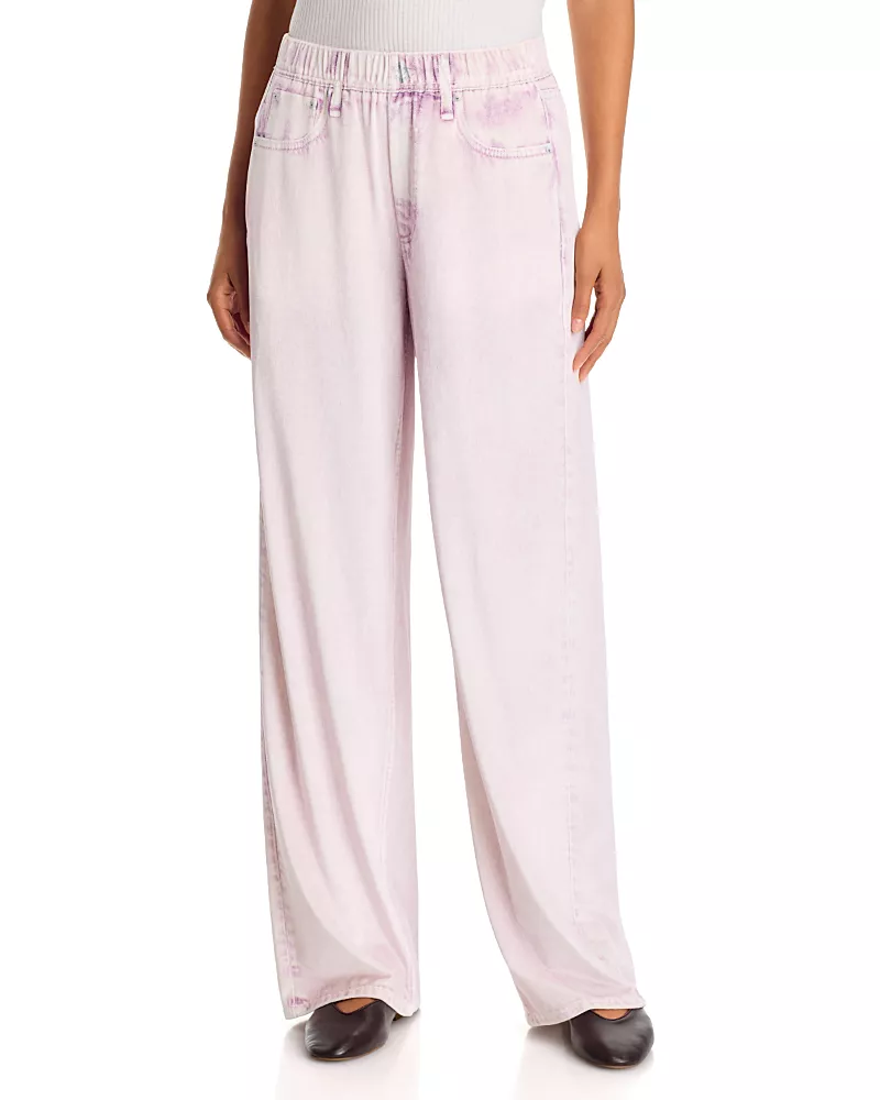 rag & bone rb Miramar Velvet High Rise Wide Leg Pull On Jeans