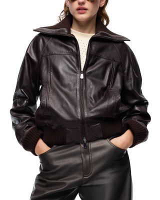 Bluma Leather Bomber Jacket