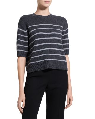 Cropped Cashmere Crewneck Sweater Tee