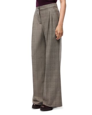 Plumeria Pleated Wide Leg Pants