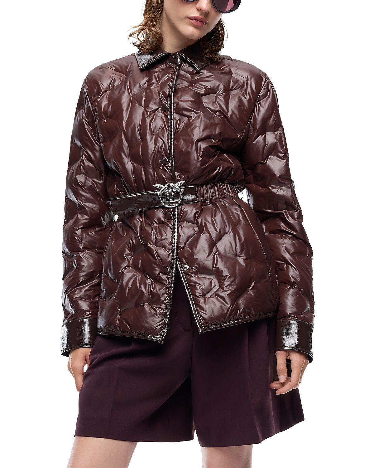 Pinko Dipladenia Belted Puffer Coat