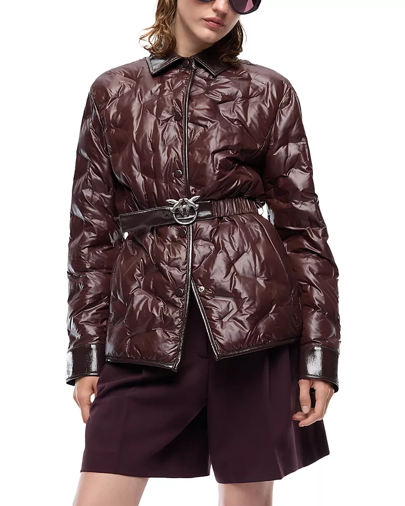 Pinko Dipladenia Belted Puffer Coat