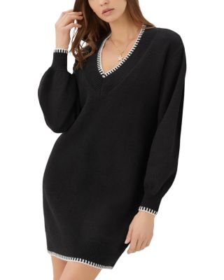 Varsity V Neck Sweater Dress