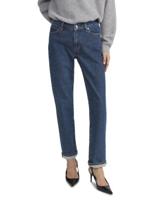 The Borrowed High Rise Ankle Slim Leg Jeans in Ricochet
