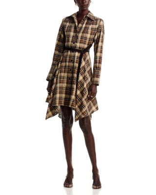 Asymmetric Midi Shirt Dress