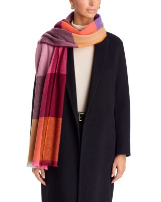 Check Fringe Scarf