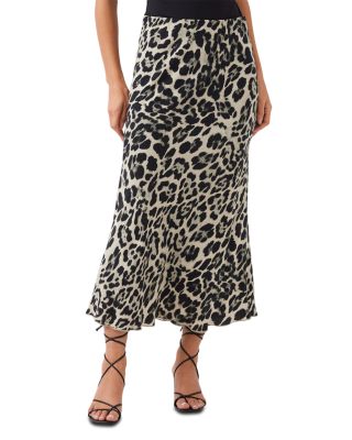 Petite Printed Bias Cut Midi Skirt