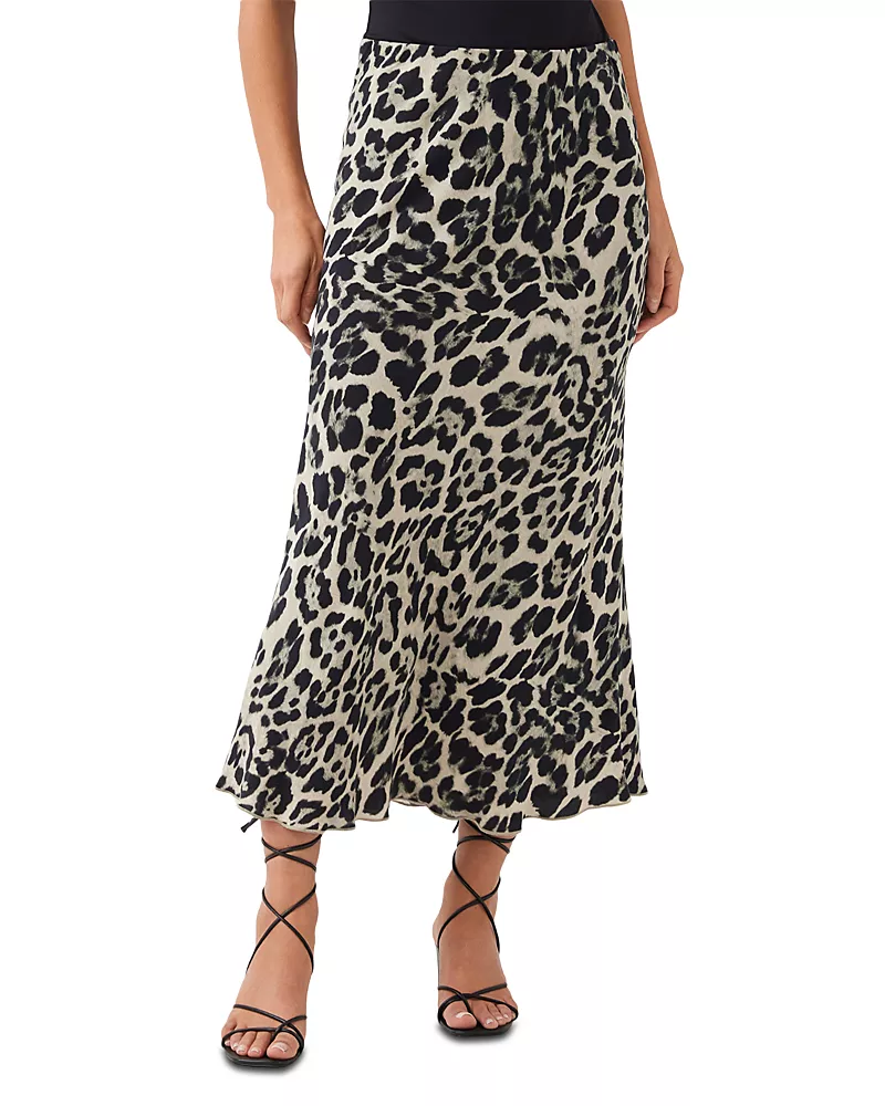 Karen Kane Petite Printed Bias Cut Midi Skirt