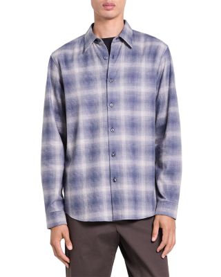 Irving Cotton Faded Plaid Shirt