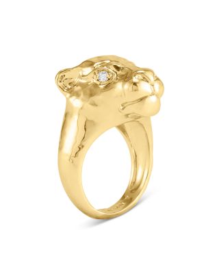 Safari Pav&eacute; Lioness Cocktail Ring