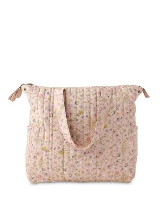 On The Go Quilted Cotton Convertible Diaper Bag