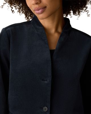 Cotton Stretch Corduroy High Collar Jacket - thumbnail 4
