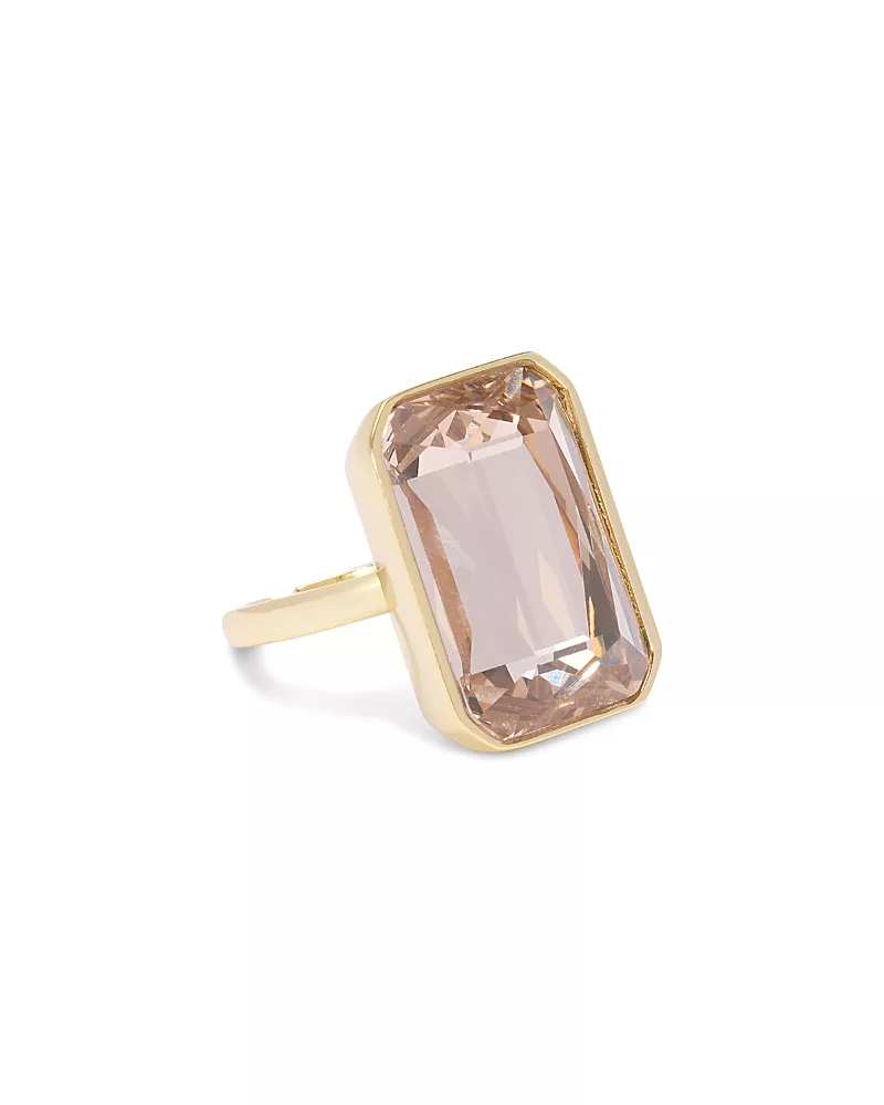 Ramy Brook Norika Crystal Rectangle Cocktail Ring