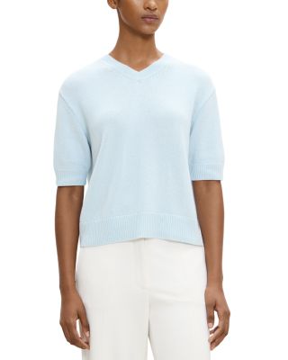 Crop V Cashmere Tee