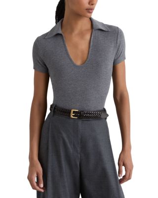Daria Split Neck Polo Top