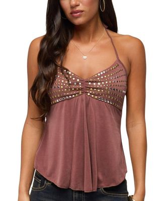  Ivana Studded Halter Top