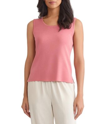 Double Scoop Neck Knit Tank