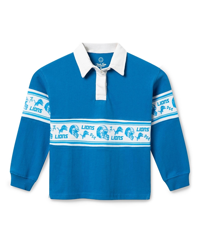 Junk Food Clothing Unisex Kids Nfl Detroit Lions Rugby Long Sleeve Tee - Little Kid, Big Kid