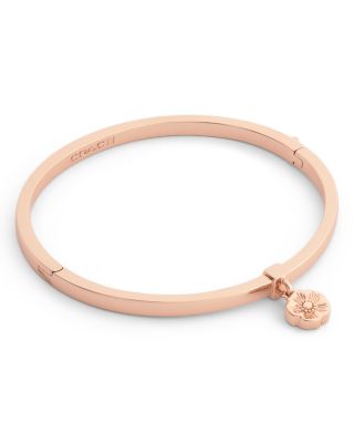 Signature Tea Rose Charm Bangle Bracelet