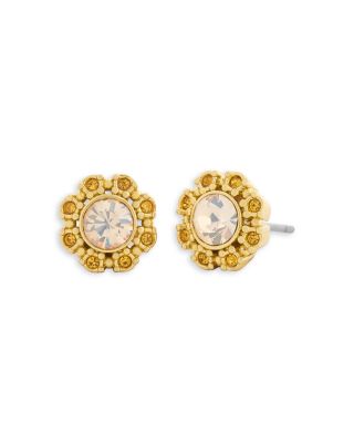 Crystal Heirloom Tea Rose Stud Earrings