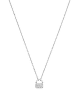 Iconic Charms Pav&eacute; Handbag Pendant Necklace, 16-18"