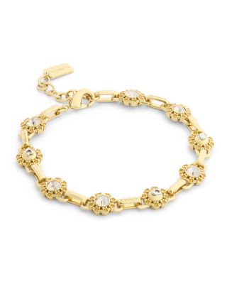 Heirloom Crystal Tea Rose Link Bracelet