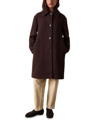 Wool Blend Boucl&eacute; Car Coat