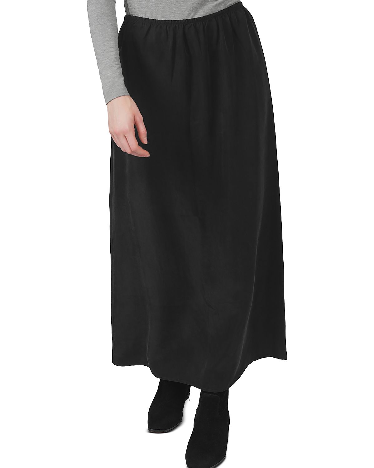 Point Brushed A Line Maxi Skirt