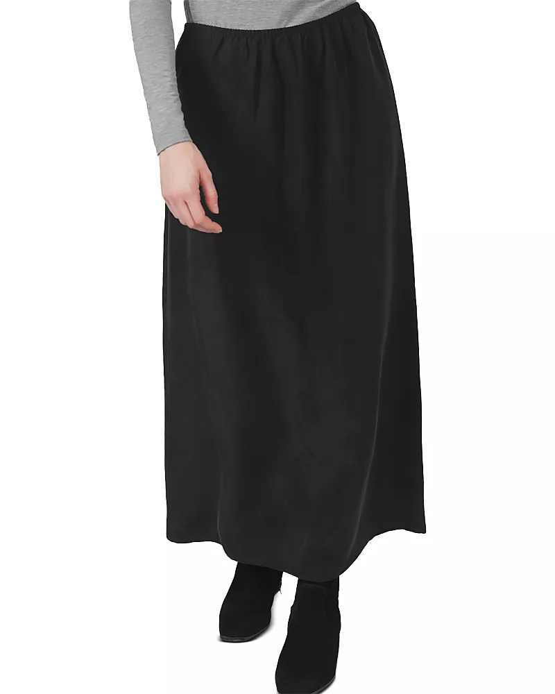 Point Brushed A Line Maxi Skirt