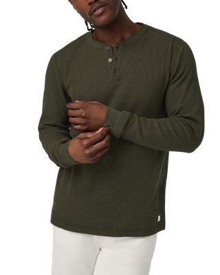 Waffle Cotton Blend Henley Shirt