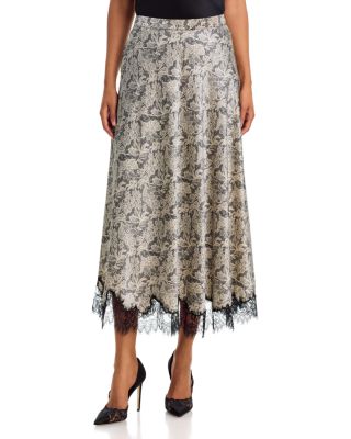 Naretta Trompe L'oeil Lace Skirt