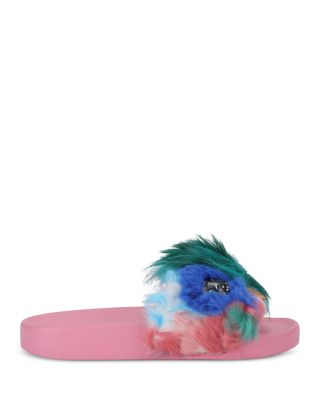 Kurt Geiger London Women's Meena Mascot Faux Fur Sandals
