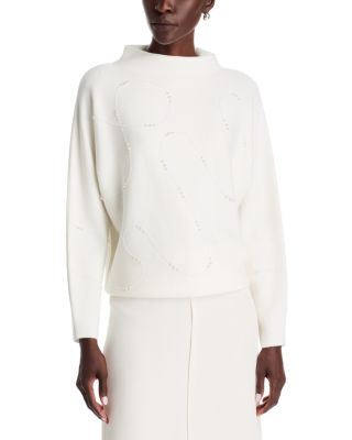 Pearl Curved Lines Dolman Sleeve Sweater