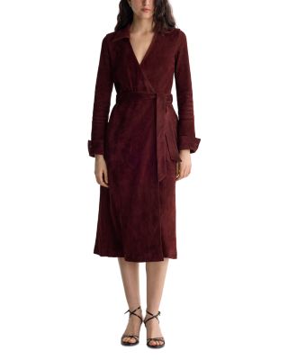 Antonia Suede Wrap Dress