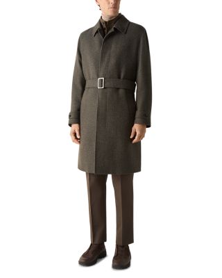Oasi Cashmere Herringbone Trench Coat